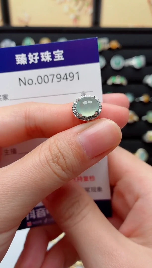 银S925镶嵌戒指翡翠.
