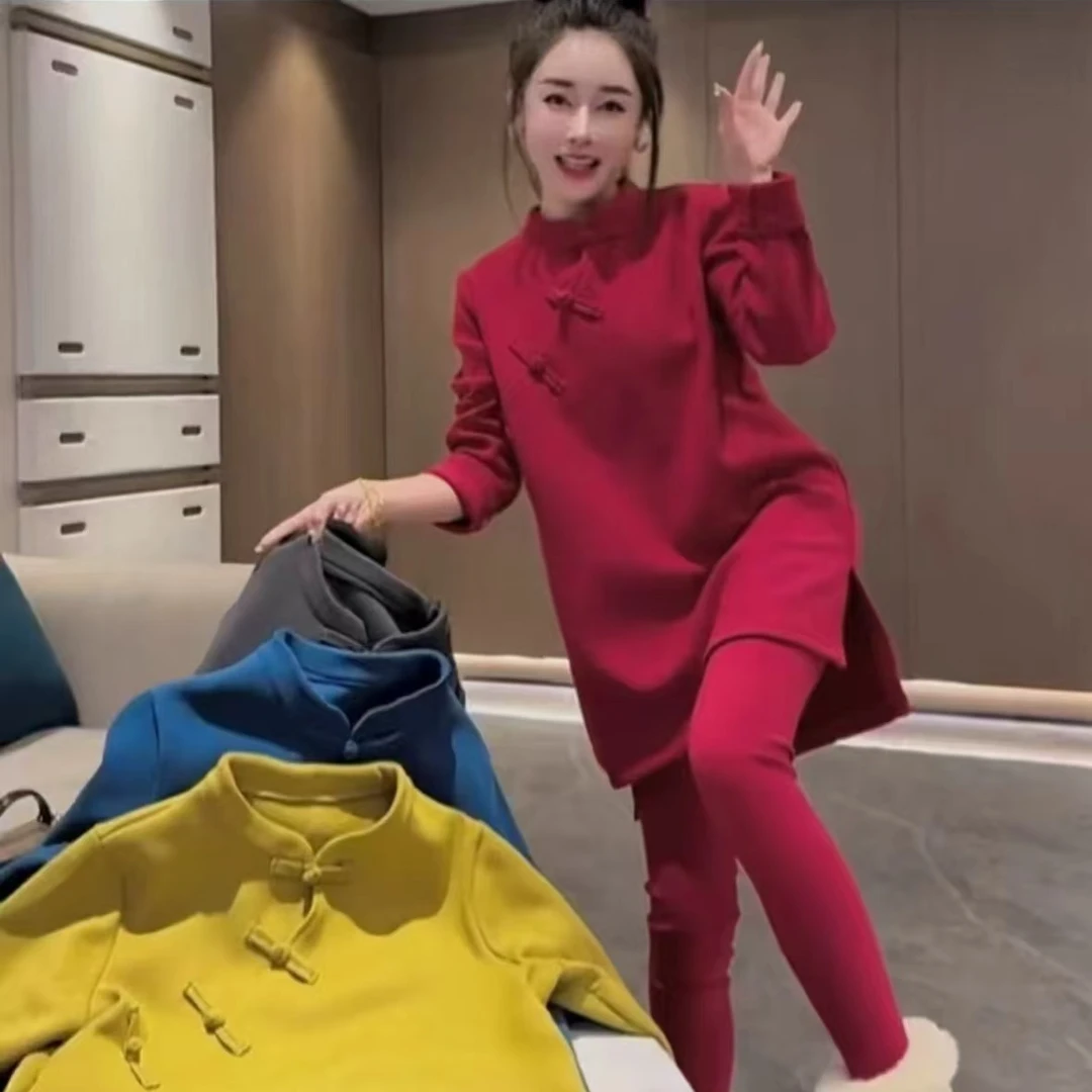 琳琳专属2店【彩色上衣】新中式国长袖时尚休闲立领