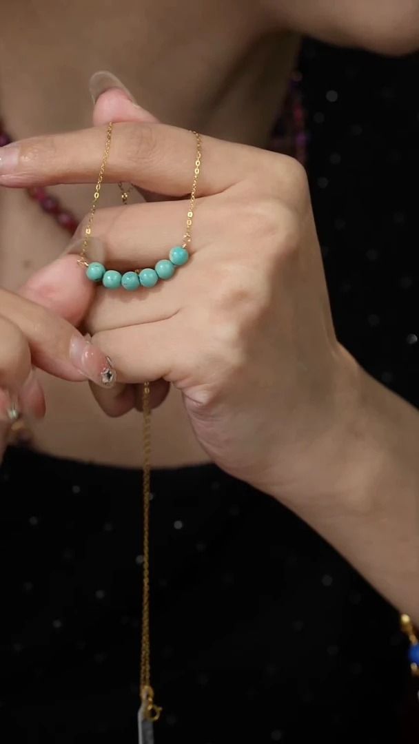 绿松石未镶嵌项链L53（多样性发一件）