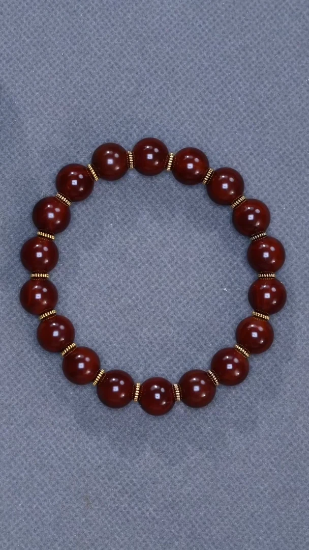 橄榄核手串12正圆光珠