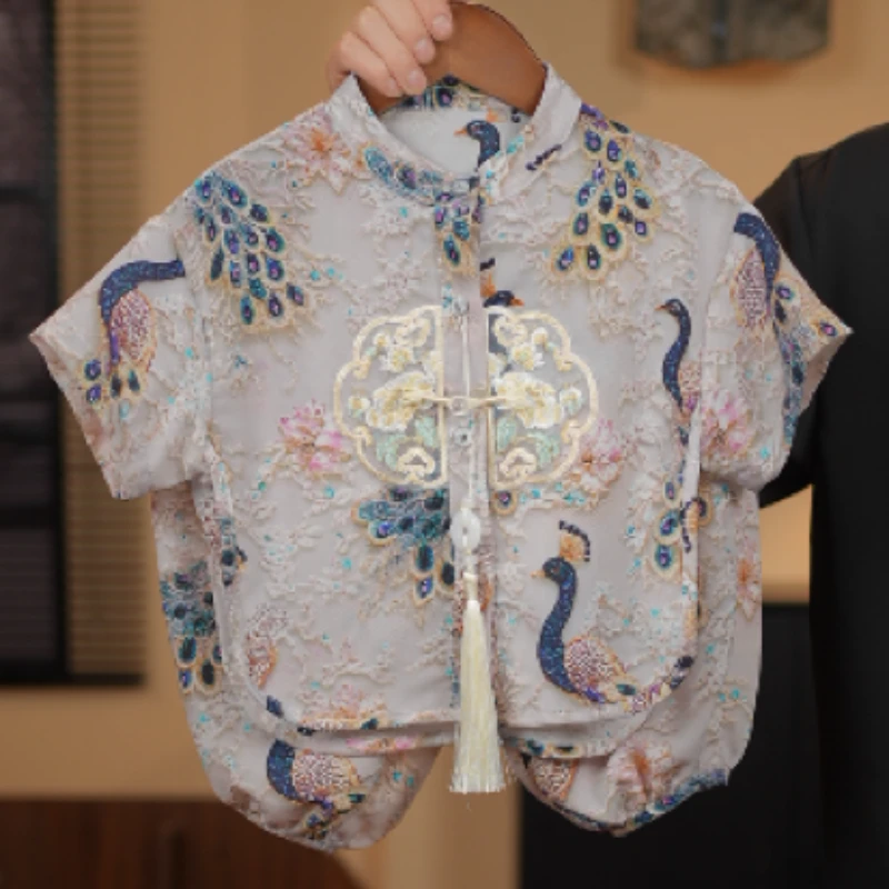 【珍宝推荐】男女童夏装中国风衫套装中小童新款儿童夏季休闲童装