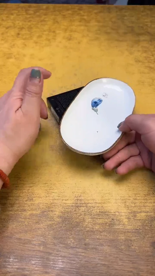 瓷器瓷瑕疵老破破124眼影碗