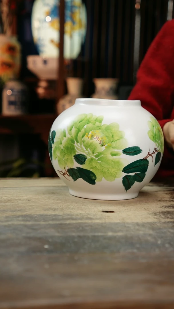 【闪购商品】瓷片景德镇纯手工釉下彩精品花瓶