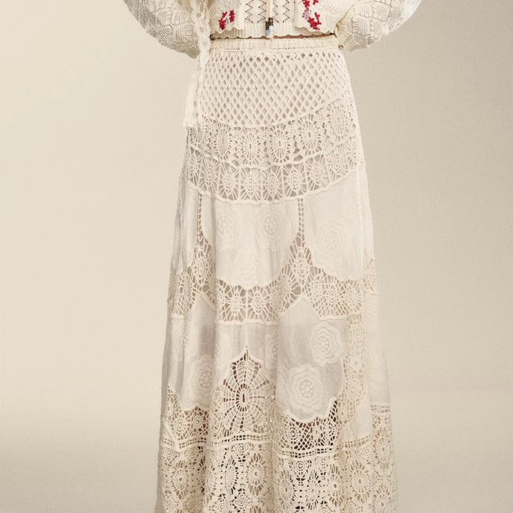 IHDXD棉质蕾丝半裙IBQ825564