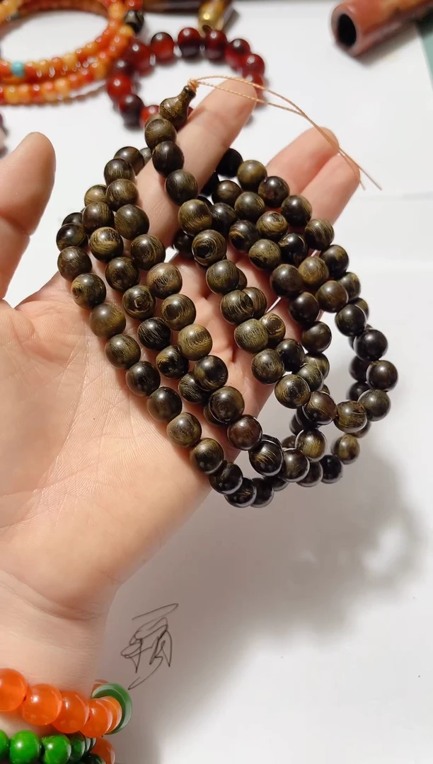 香榧木木质项链108