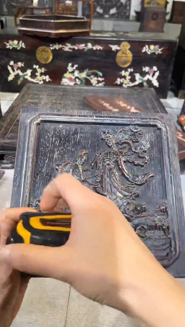 木紫檀八仙女雕刻板