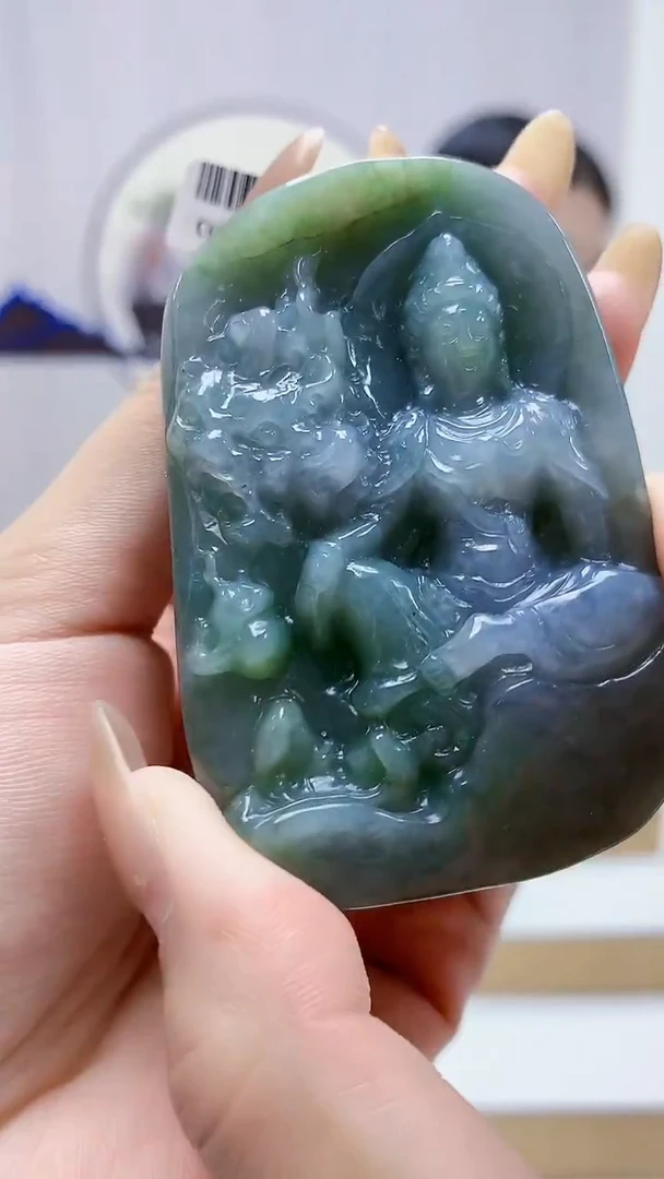 未镶嵌定制翡翠4812MM-毛货挂件22