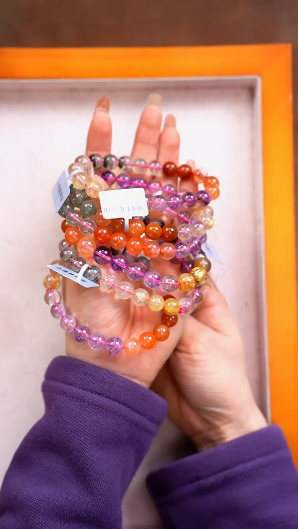 【闪购商品】水晶手链未镶嵌g003 水晶多宝手链多样性发一8mm+