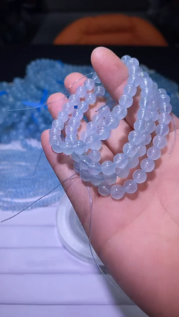 1海蓝宝石（处理）J008-7mm海蓝宝单圈-多样性发其一