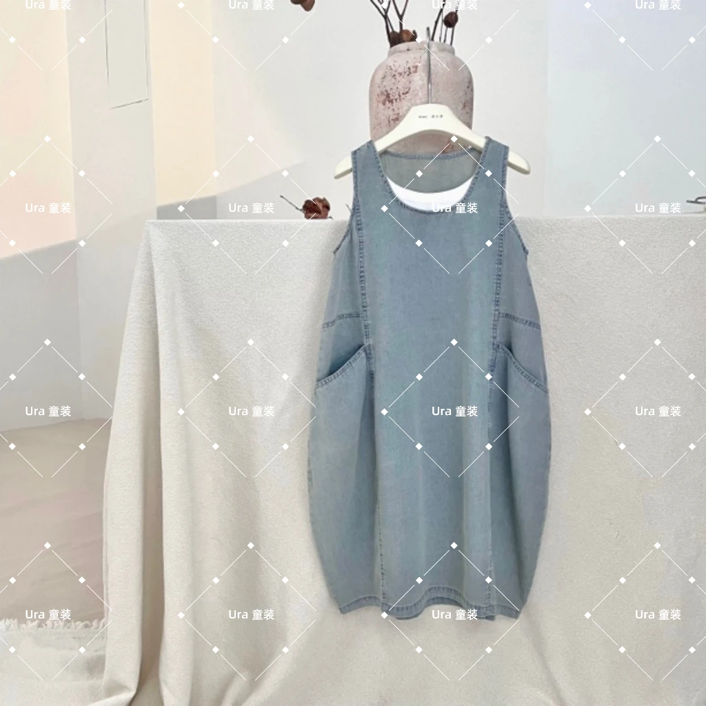 【舒适区】夏季亲子牛仔连衣裙无袖   U25010