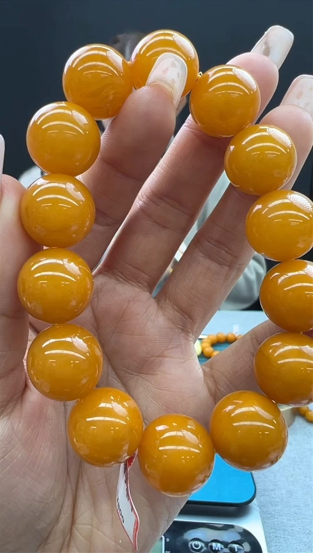【闪购商品】琥珀手链未镶嵌114秒拍号