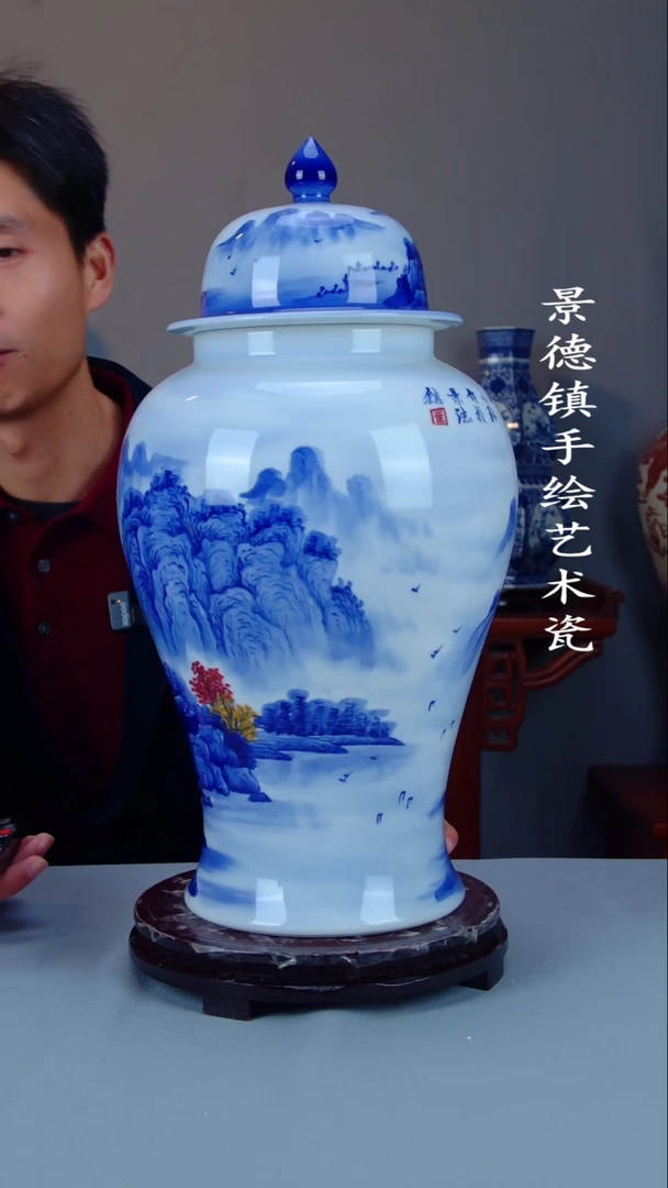摆件陶瓷景德镇手工手绘陶瓷摆件59