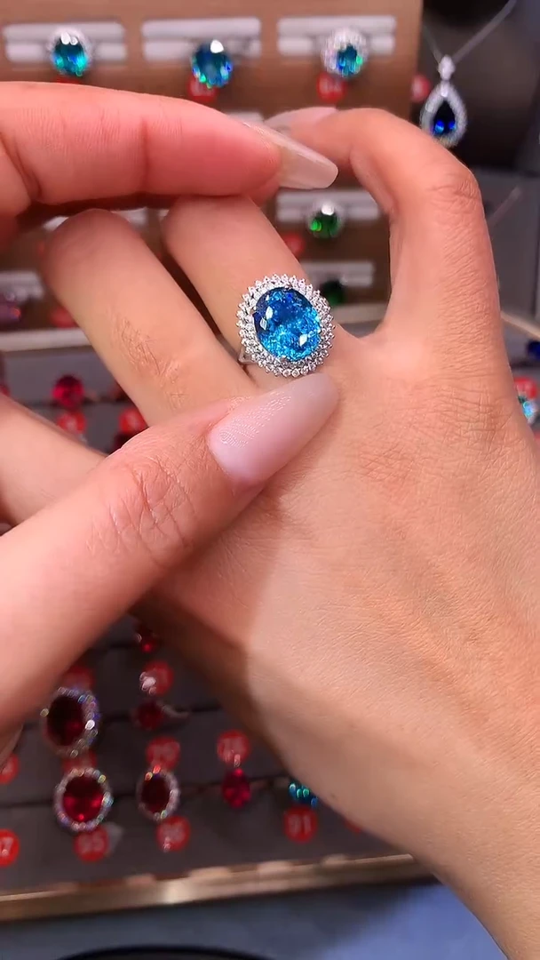 无925银大克拉重工精切高品质戒指