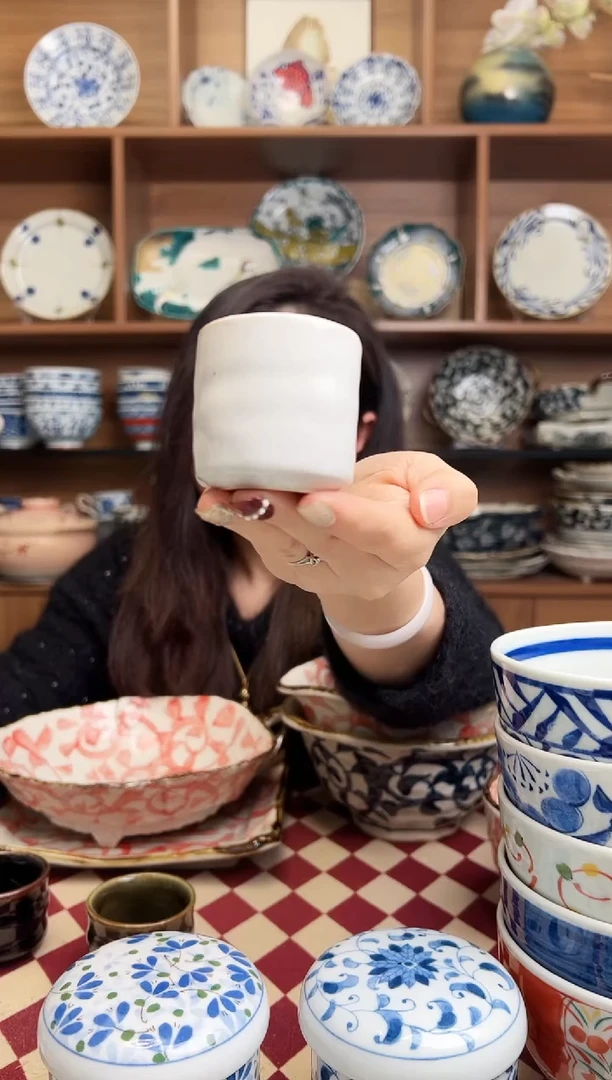 【闪购商品】瓷片白志野  小酒杯