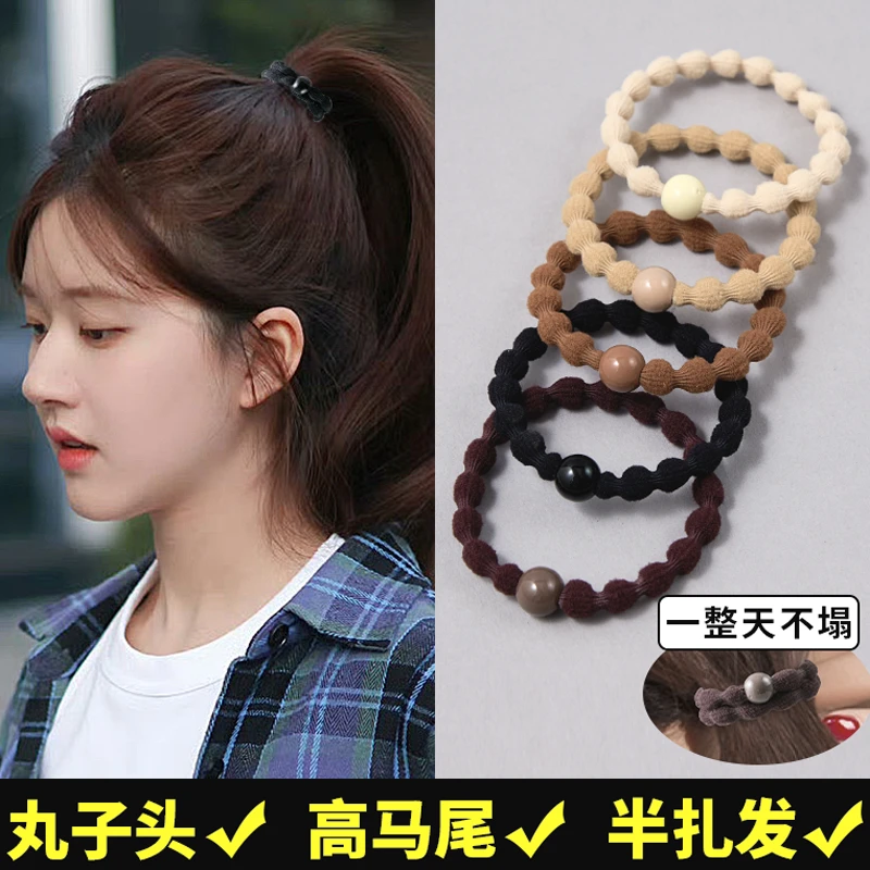 高弹力豆豆发绳2025经典新款款扎发豌豆马尾发圈皮筋运动不勒耐用