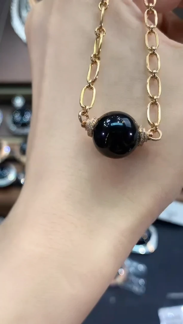 吊坠(不含链)18K金镶嵌翡翠C153