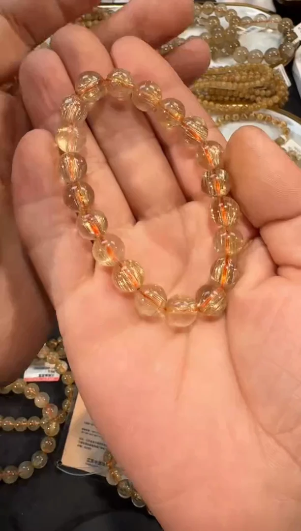 未镶嵌手串发晶M****?SJ-392金发晶