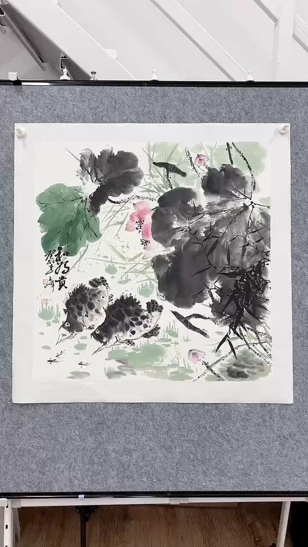 国画李文峰4平尺花鸟