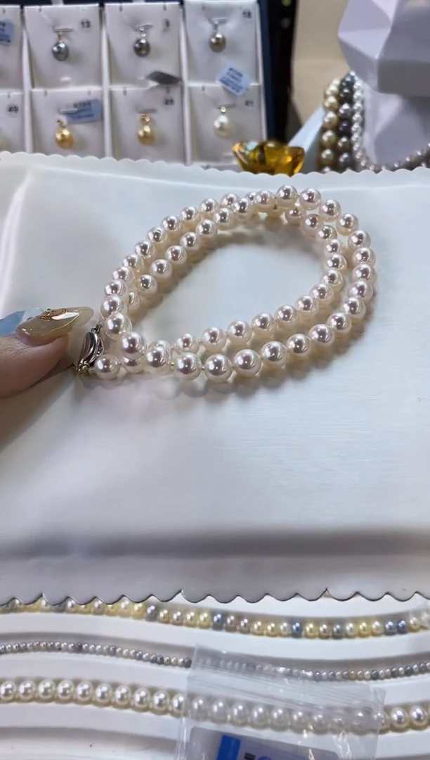 项链未镶嵌海水珍珠8-8.5Akoya海水珍珠项链