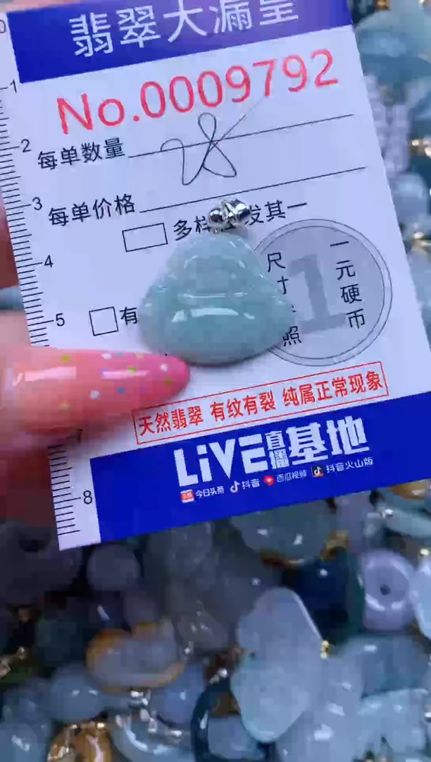 翡翠未镶嵌吊坠(不含链)9792