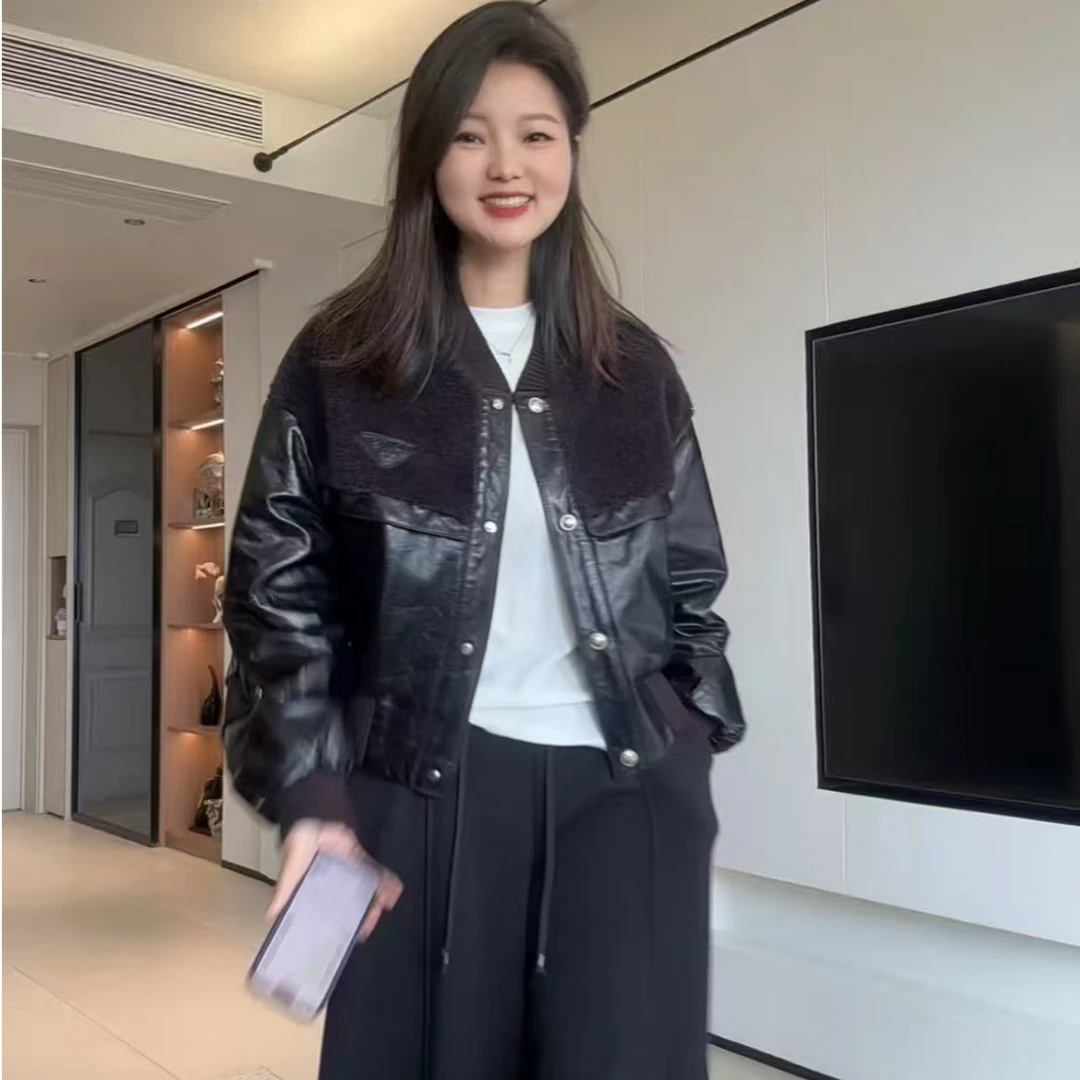 （259618）绵羊皮短款带鹅绒短款皮衣