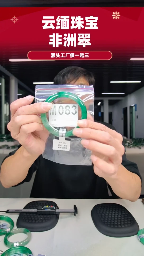 未镶嵌手镯石英质玉（非洲翠）57圈口m083