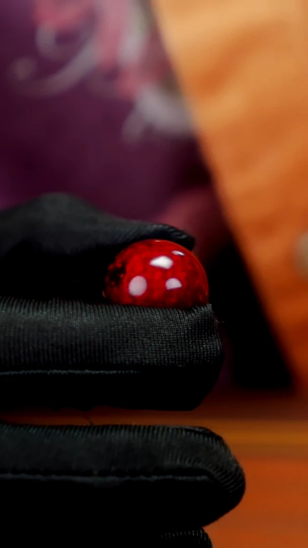 文**略疯子大漆赤宝砂20mm