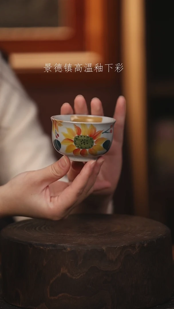 陶瓷景德镇高温釉下手绘陶瓷@L723@