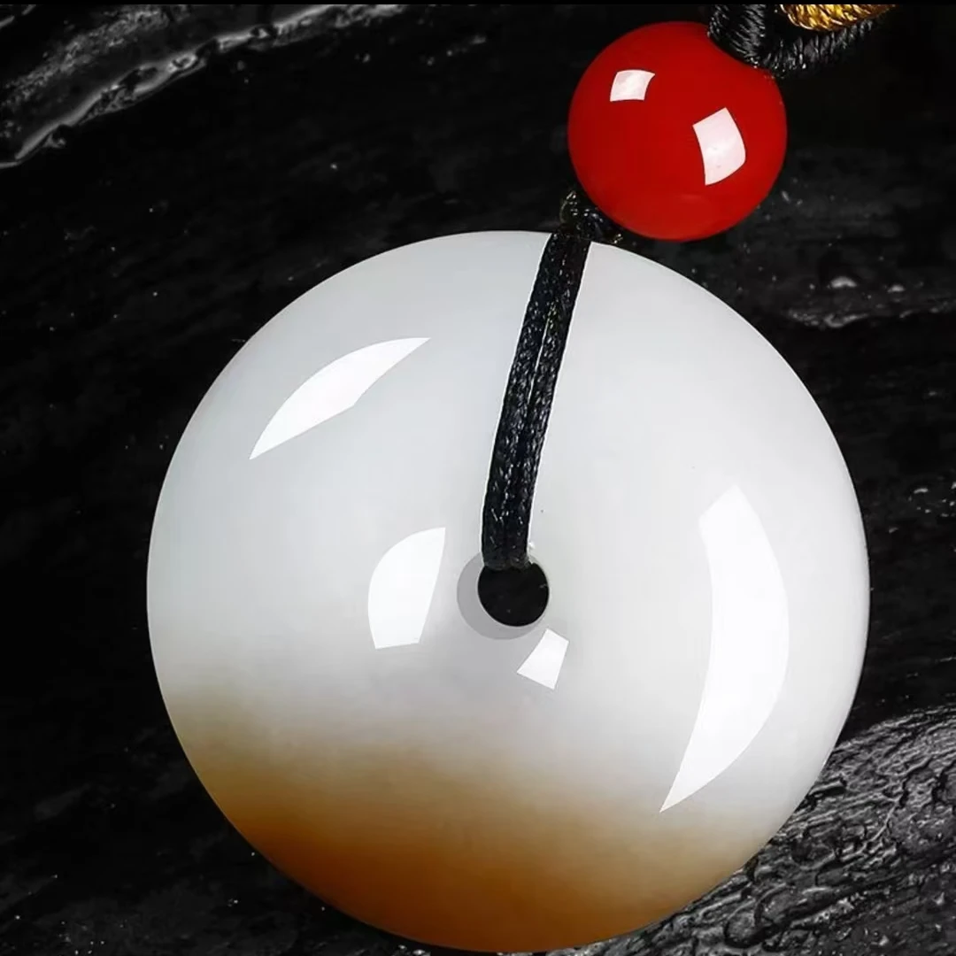 金丝玉平安扣吊坠