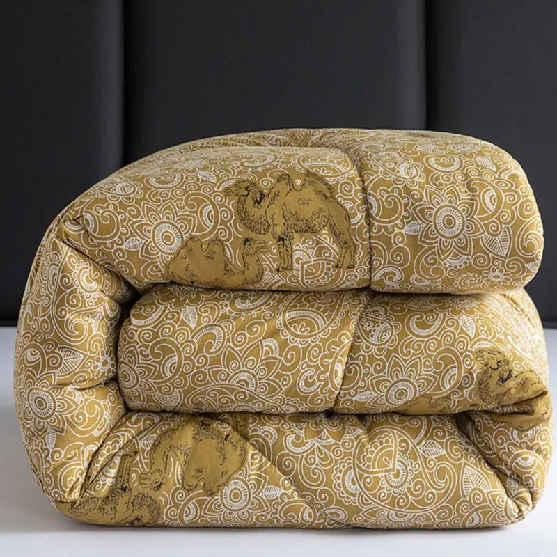 特价加厚驼毛被子冬被芯保暖驼绒被单双人春秋被学生宿舍冬天棉被