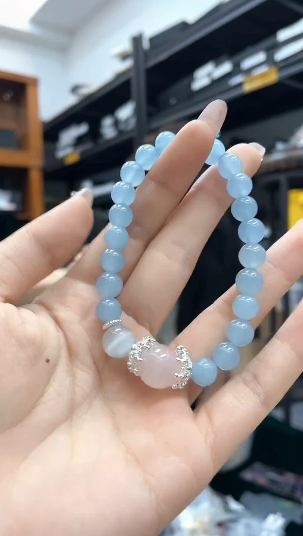 海蓝宝石手链未镶嵌多样性一件发货