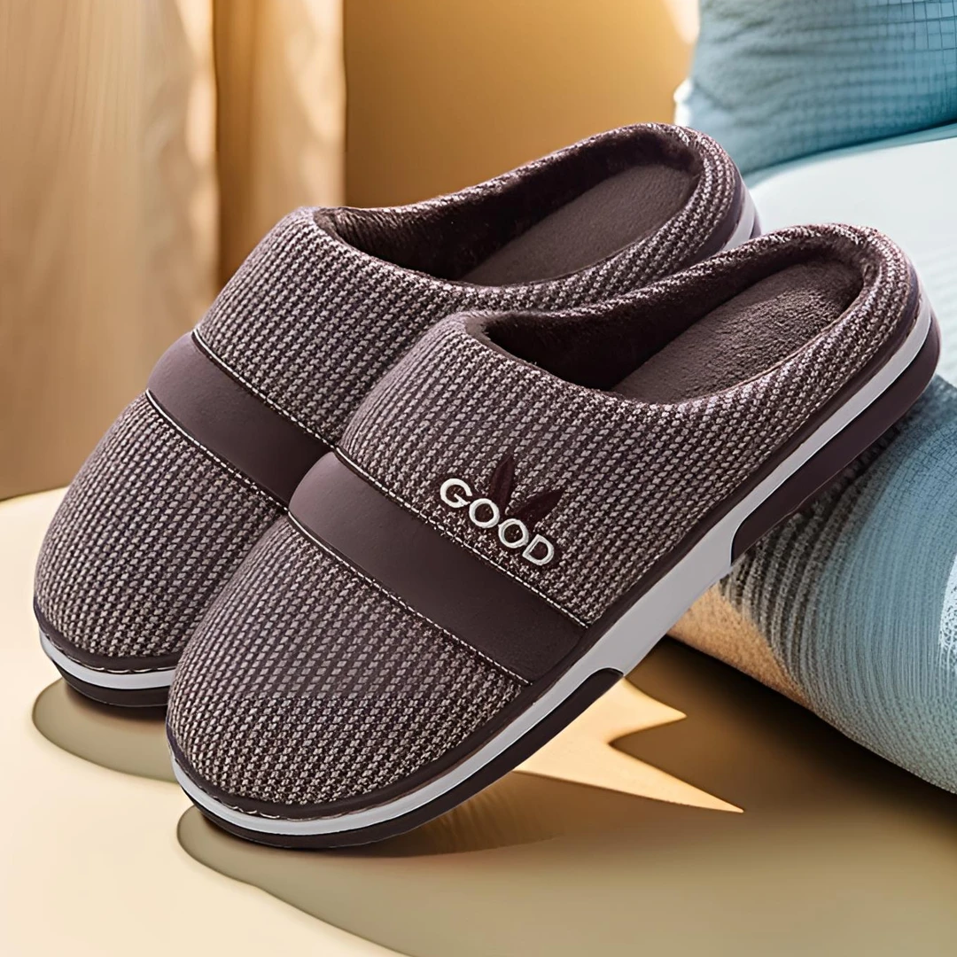 男士大码棉拖鞋家居室内冬季舒适耐脏防滑厚底保暖家用居家毛拖鞋