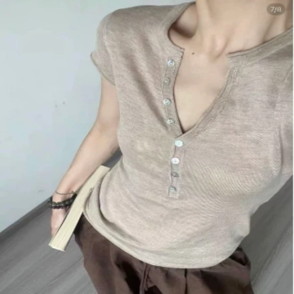 时尚休闲百搭夏季显瘦气质女装修身 5903