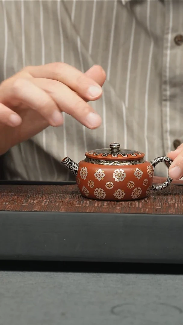 茶壶紫砂五堂 老花桑扁