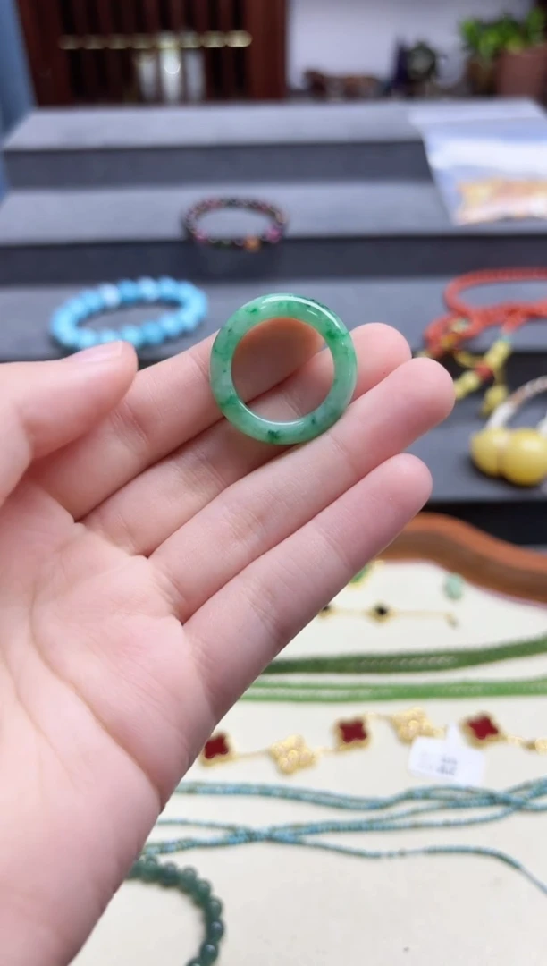 未镶嵌戒指翡翠翡翠指环17-18#YY