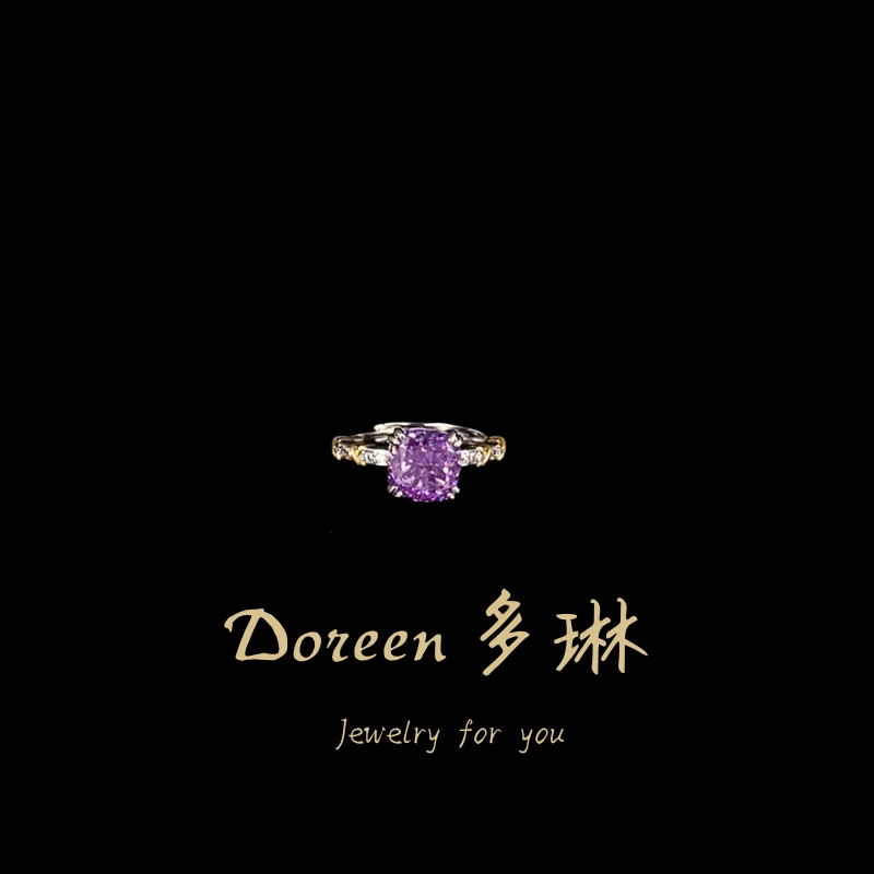 铜合金戒指 紫色双色金戒指XS1231