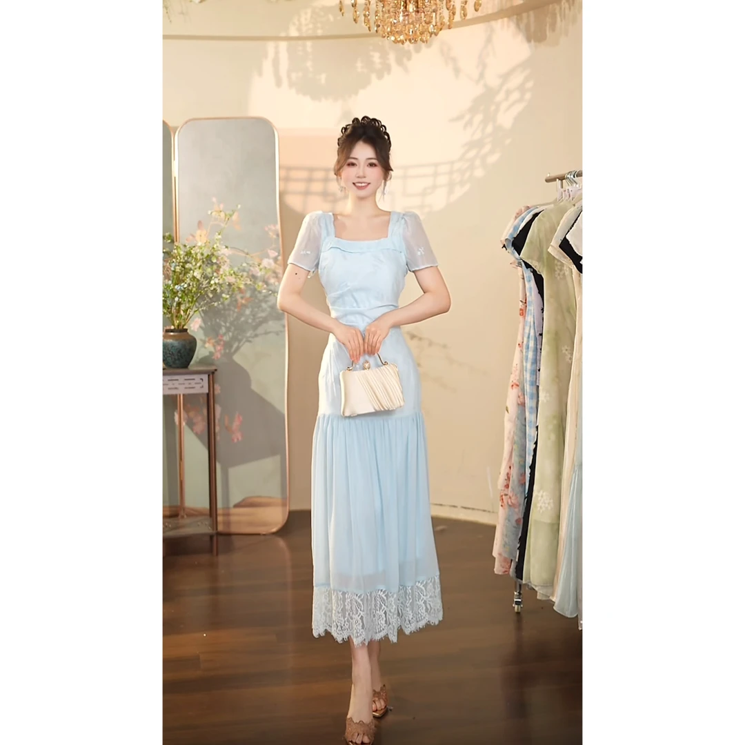 瑞瑞定制-1500（海洋之心）连衣裙YQ955