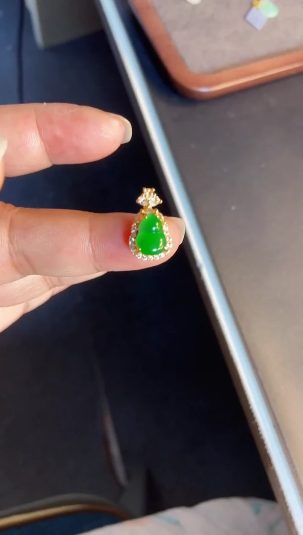 吊坠(不含链)银S925镶嵌翡翠1