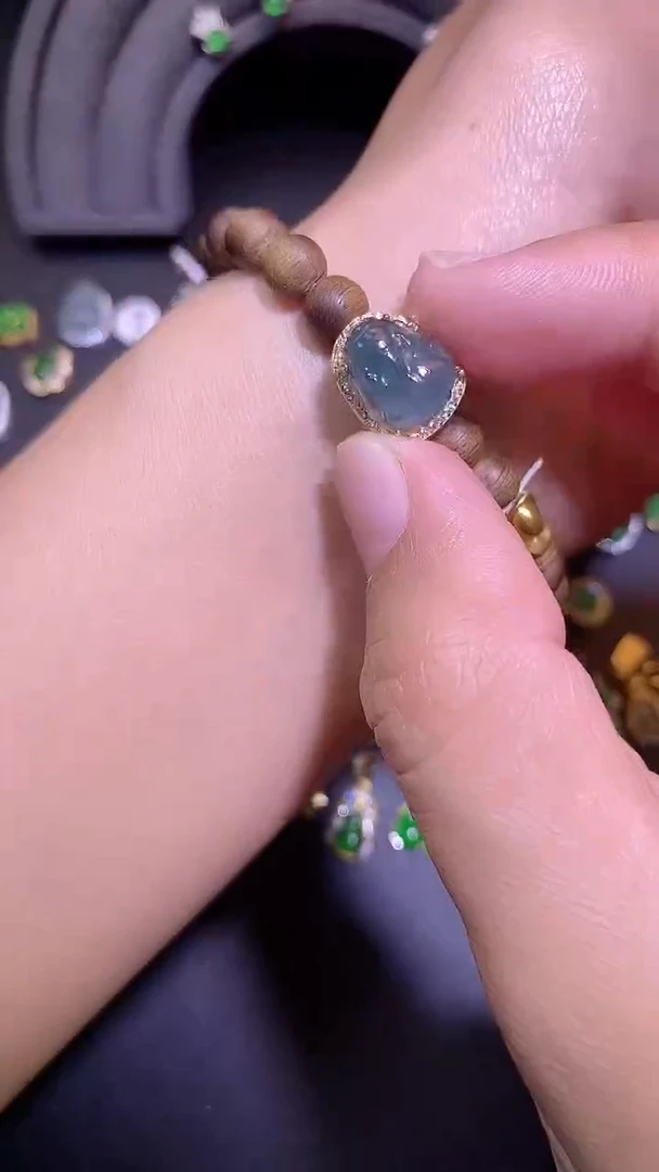 吊坠(不含链)银S925镶嵌翡翠1