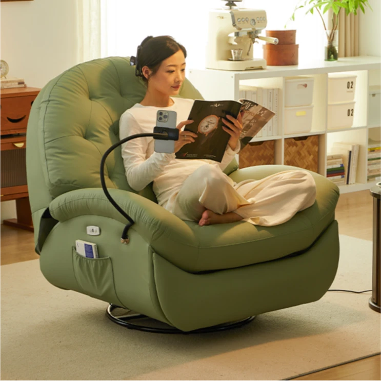 头等舱太空舱单人沙发多功能电动懒人可躺睡阳台摇摇椅子家用客厅