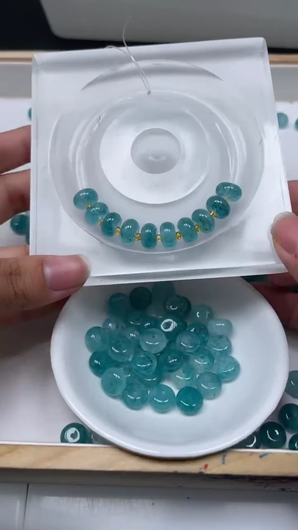 未镶嵌散珠碧玺E586 帕蓝碧玺6*10mm10颗6.8元