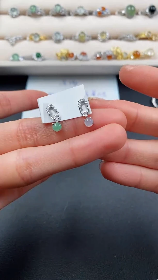 银S925镶嵌戒指翡翠55555555+3