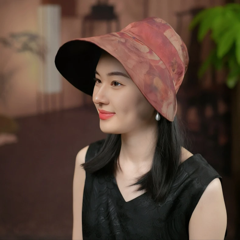 【蔷薇帽】防晒可折叠可调节头围新款防风旅游百搭女士透气春夏