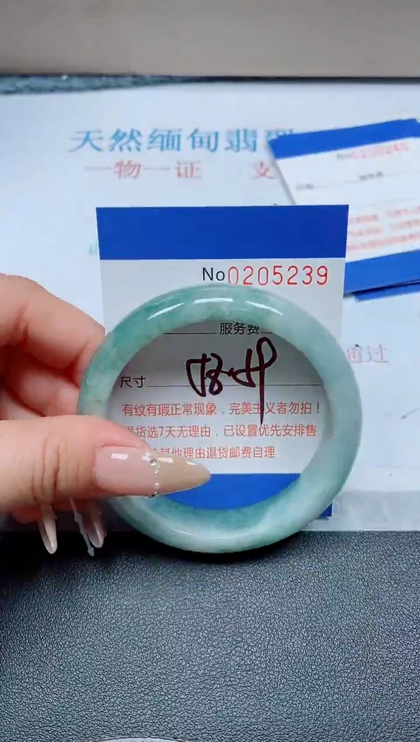 未镶嵌手镯翡翠天然翡翠A货手镯05239
