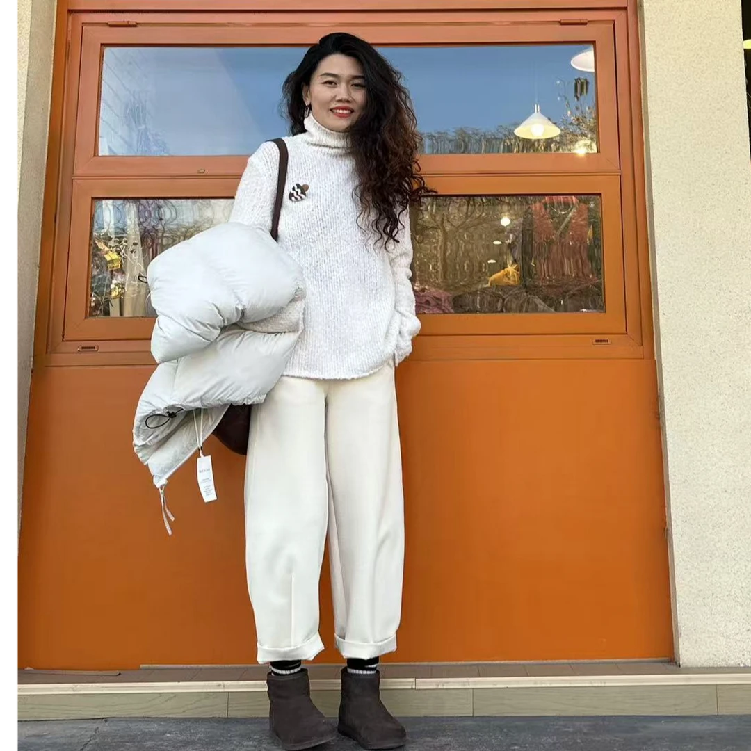 祝花家气质慵懒百搭款毛衣