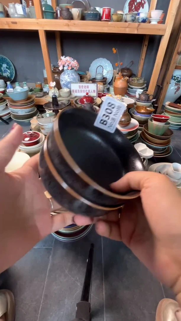 瓷片李*b308银兔毫米饭碗2只