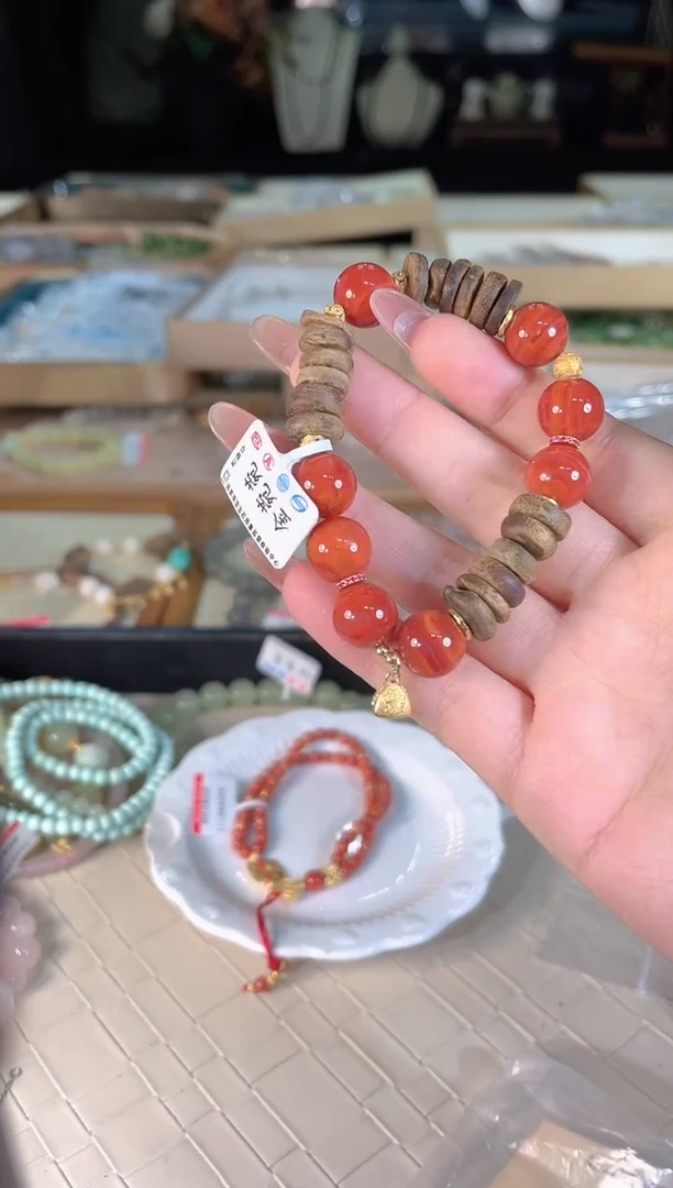 手链银S925镶嵌南红玛瑙多样性发货其一