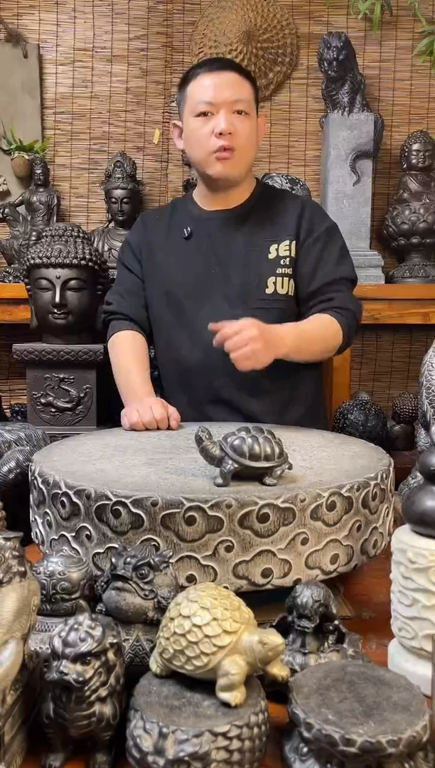 石材13小草龟天然青石雕刻