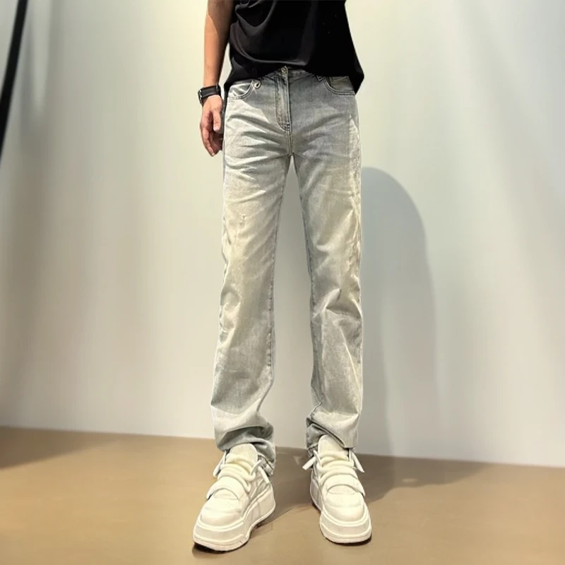 NYIG2025年新款免烫牛仔裤宽松百搭弹力高街潮流直筒美式时尚秋冬