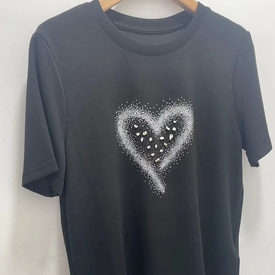 上海陈姐服饰夏季新款爱心印花短袖